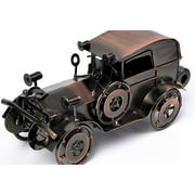 Cheefull Handcrafted Collections Collectible Vehicle  Metal Antique Vintage Car Mode lfor Bar or Home Decor Decoration Great Birthday Gift Bronze Classic Car Model, Large,unisex