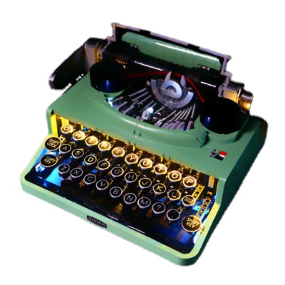 2079 PCS Retro Typewriter Building Blocks Bricks Marking Machine Keyboard  66886 Kids Writing Machine Gift Toy Compatible 21327 - AliExpress