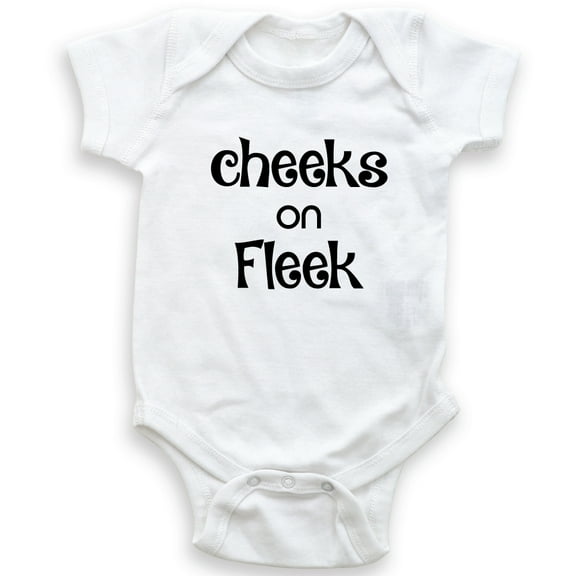 Cheeks On Fleek - Cute Baby Bodysuit - Unisex Clothing - Baby Boy - Baby Girl
