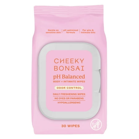 Cheeky Bonsai Everywhere Wipes, Papaya Extract, 30 Wipes, 1 Pack
