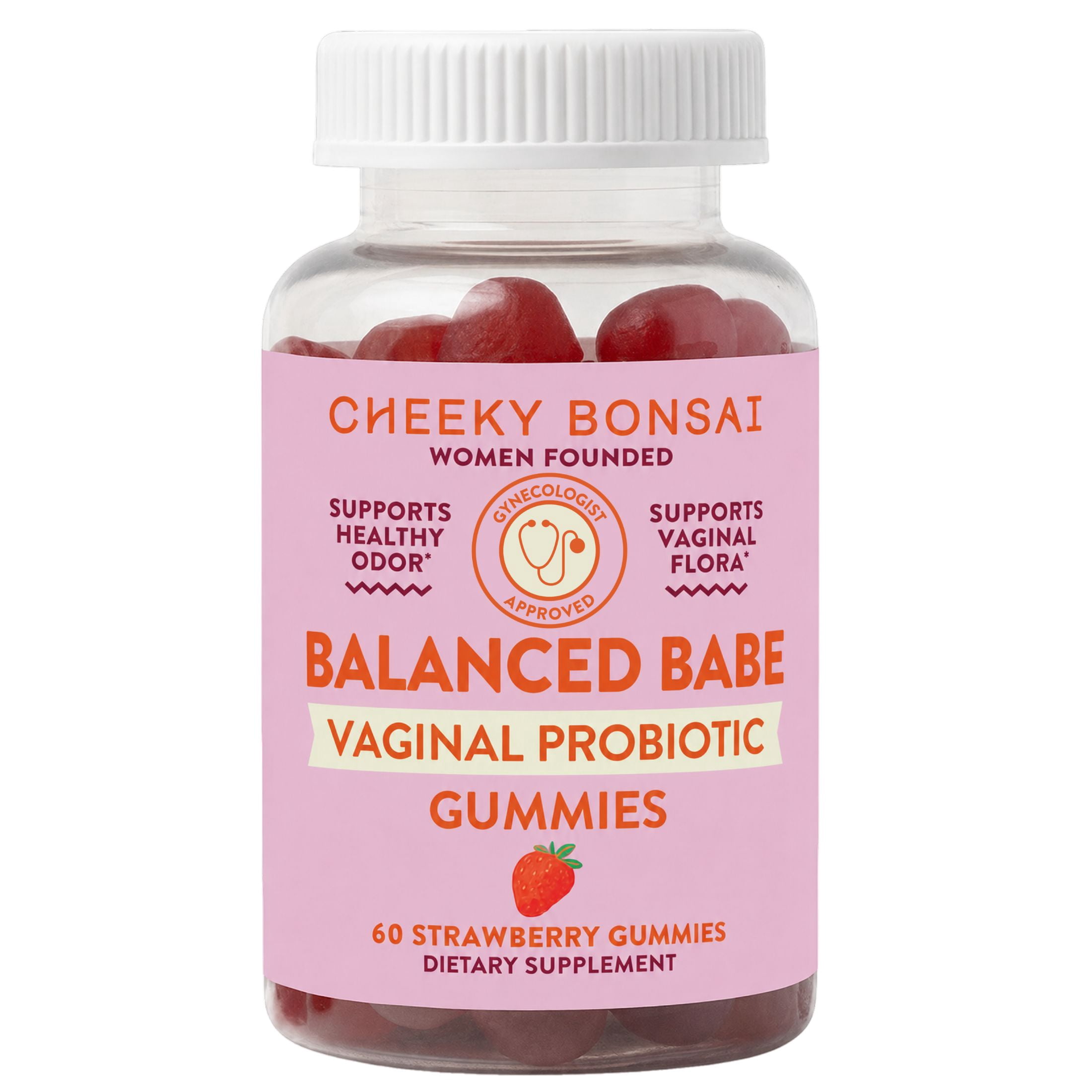 CHEEKY BONSAI Women's Probiotic Gummies for Vaginal pH, Odor, and