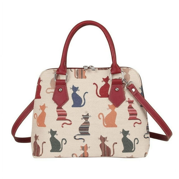 Cheeky Cat Convertible Top Handle Purse Handbag