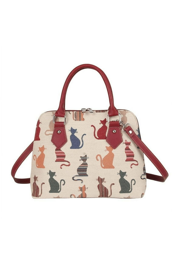 Cheeky Cat Convertible Top Handle Purse Bag