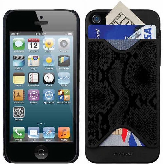 Cheeky Cheetah Design on Apple iPhone 5SE/5s/5 Thinshield Card Case by Coveroo