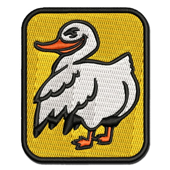 Cheeky Duck Butt Applique Multi-Color Embroidered Iron-On Patch - 3.5 Inch Large