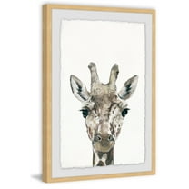 Cheeky Giraffe Framed Painting Art Print, 8.00" x 1.50"