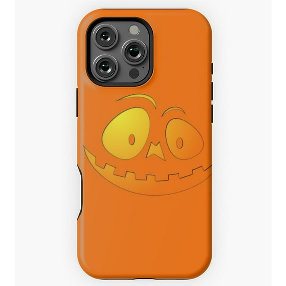 Cheeky Pumpkin Face on Dark Pumpkin Orange GA6276 Phone Case for iPhone 11 to 17 Pro Max