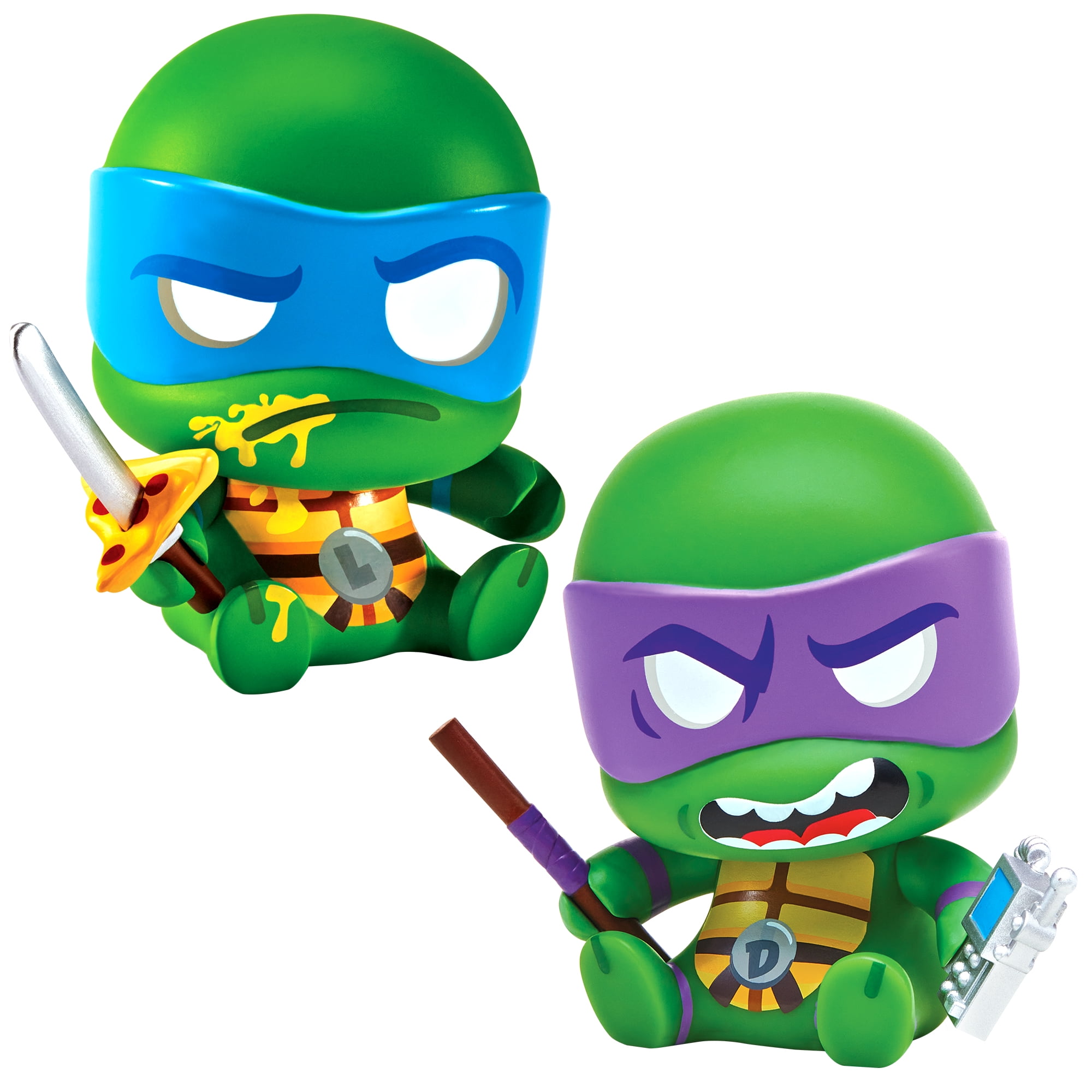 Cheekys: Teenage Mutant Ninja Turtle Collectable Vinyl Leonardo and Donatello Figure Bundle