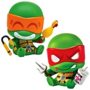 Cheekys Teenage Mutant Ninja Turtle Collectable Vinyl Michelangelo and Raphael Figure Bundle
