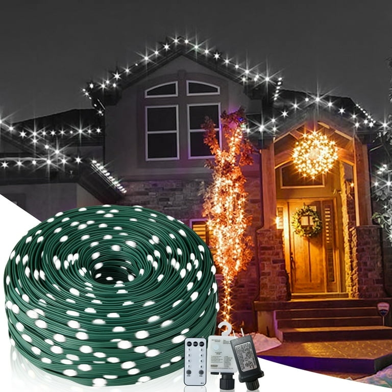 Cheelom Rope Party Decoration Lights Christmas Icicle Lights Outdoor Indoor 328 ft 1000 Led 8 Modes Timer Memory Function IP 67 Waterproof Clearance