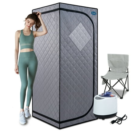 Cheelom Weight Loss Sauna Tent Portable Full Body Steam Sauna Box Sauna Tent with Folding Chair Walking Sauna