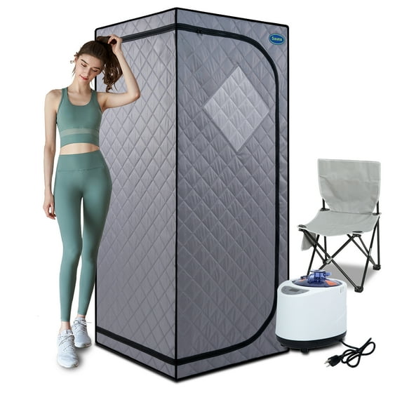 Cheelom Weight Loss Sauna Tent Portable Full Body Steam Sauna Box Sauna Tent with Folding Chair Walking Sauna