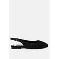 thumbnail image 1 of Cheeni Satin Square Toe Flat Slingbacks, 1 of 11