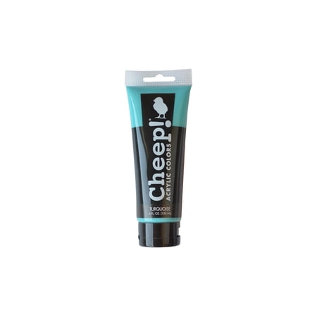Cheep! Acrylic Paints, 4 oz. Tube - Turquoise, Perfect for Artists - Quality Acrylic Paint Heavy Body Paint Artist and Student