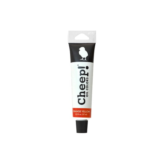 Cheep! Oil Paint, 1.25 oz. Tube - Orange Yellow, Perfect for Artists - Quality Oil Paints Full Bodied Acrylic Paint Paint Artist and Student