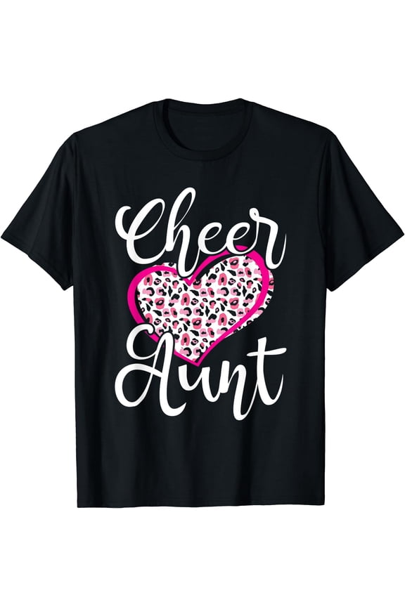 Cheer Aunt - Cheerleaders Squad Star Aunt Sports Lover T-Shirt Black 2X-Large