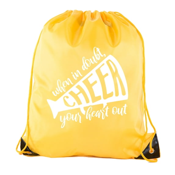 Cheer Bags, Pom Pom and Cheerleader drawstring Backpacks, Cheerleader Team bags