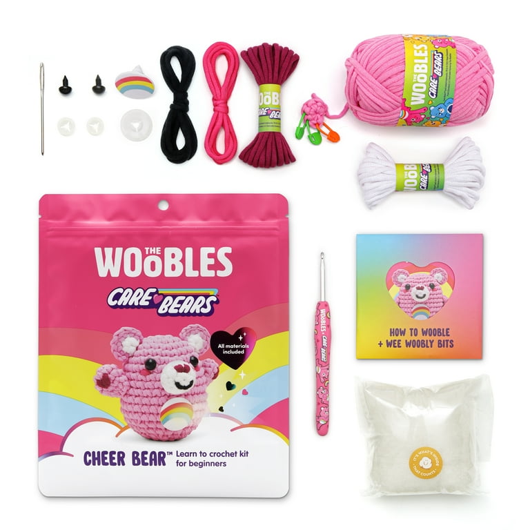 The Woobles Beginner Crochet Amigurumi Kit – Cheer Bear, Learn to
