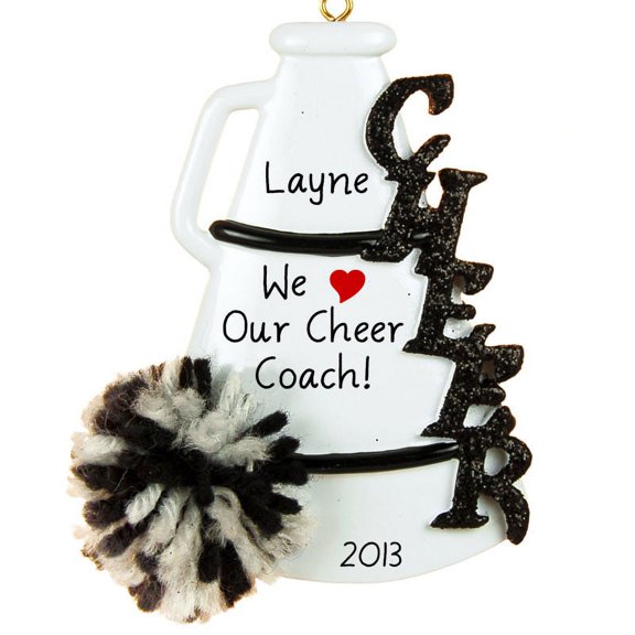 Cheer Black Personalized Christmas Ornament DO-IT-YOURSELF