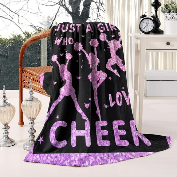 Cheer Blanket Cheerleader Gifts for Girls, Cheerleader Gifts Blanket, Cheer Gifts for Girls, Cheer Coach Gifts Cheerleader Blanket 50x60 Inch