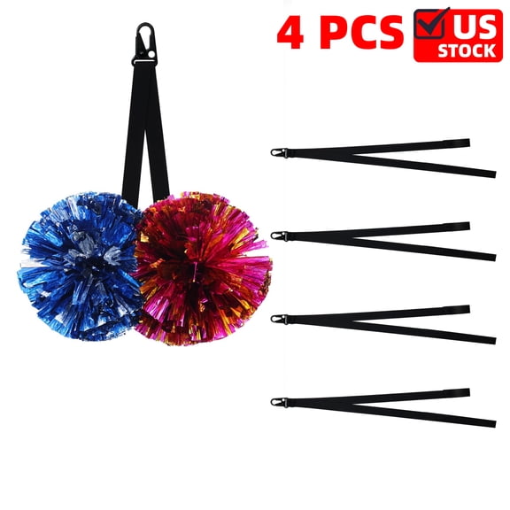 Cheer Bow Holder 4Pack, Pom Holder for Cheerleading Accessories for Cheerleading Pom Poms, Custom Made pom Holder for Teen Girls Sports (No Pom Poms)