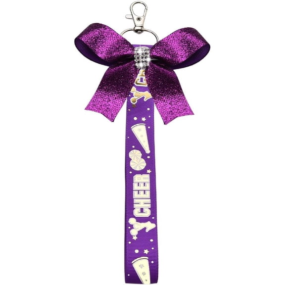 Cheer Bow Keychain for Women Girls Cheerleader Accessories for Women Cheerleding Bag Charm for Backpack Handbag