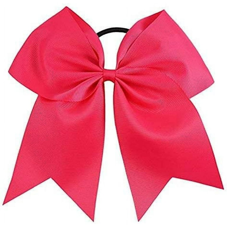 1 Softball Bow for Girls 7 Large Hair Bows with Ponytail Holder