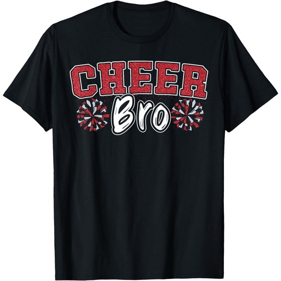 Cheer Bro My Favorite Cheerleader Calls Me Brother Sis Red T-Shirt, Unisex T-Shirt