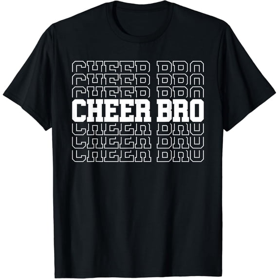Cheer Bro Vintage Retro Brother Cheerleader Squad T-Shirt