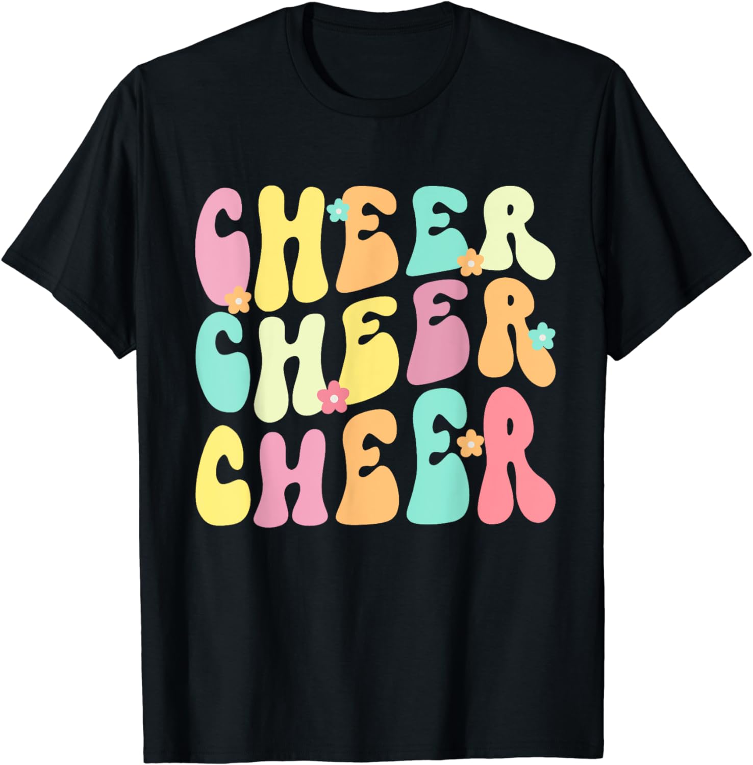 Cheer Cheer Cheer Groovy Retro T-Shirt - Walmart.com