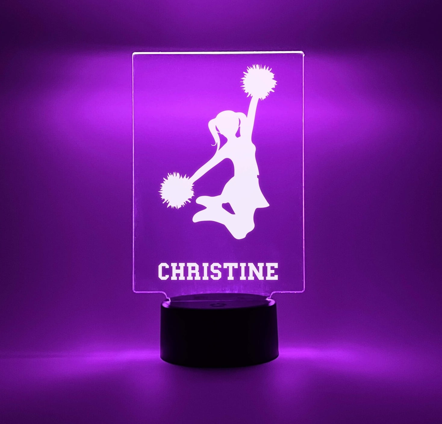 Cheer Cheerleader Team Light Up, Personalized, 16 Colors LED Room Girls ...