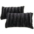 thumbnail image 1 of Cheer Collection 12" x 20" Decorative Throw Pillows, Black - Set of 2, 1 of 4