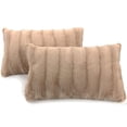 thumbnail image 1 of Cheer Collection 12" x 20" Decorative Throw Pillows, Sand - Set of 2, 1 of 4