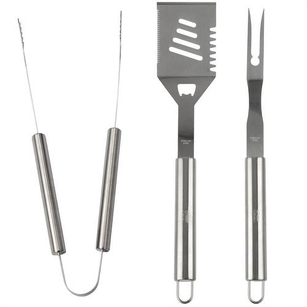 Cheer Collection Stainless Steel Non-Stick Dishwasher Safe Grilling Tool Set