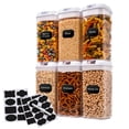 thumbnail image 1 of Cheer Collection Set of 6 42oz Airtight Food Storage Containers (White), 1 of 4