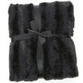 thumbnail image 1 of Cheer Collection Black Faux Fur Throw, 40" x 50", 1 of 8