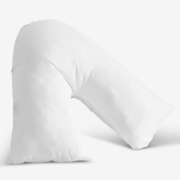 Cheer Collection Hypoallergenic Down Alternative Pregnancy V Pillow with Zippered Cover