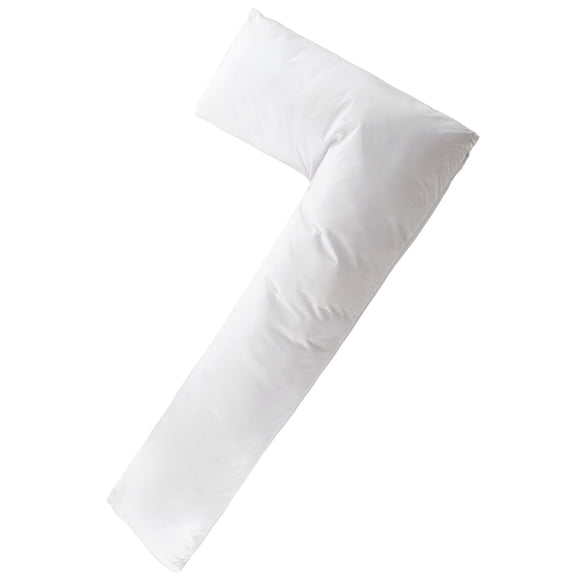 Cheer Collection Extra Replacement Cover for L-Shaped Body Pillow - White (Pillowcase Only)