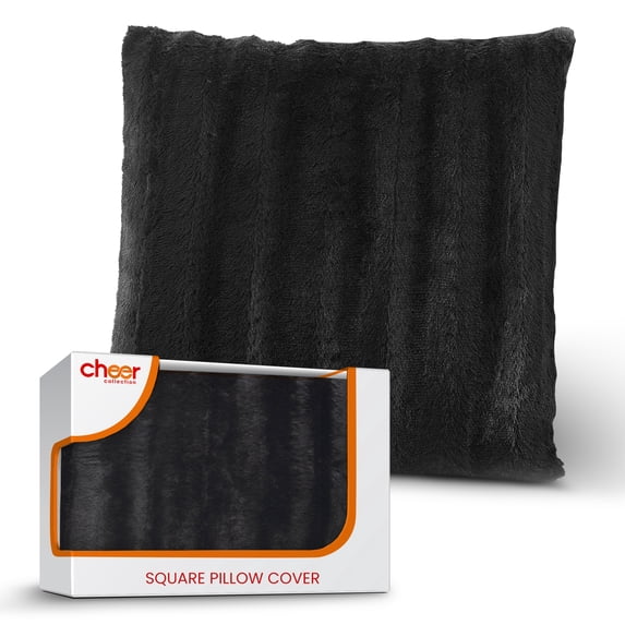 Cheer Collection Faux Fur Throw Pillow Cover