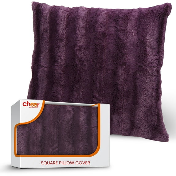 Cheer Collection Faux Fur Throw Pillow Cover