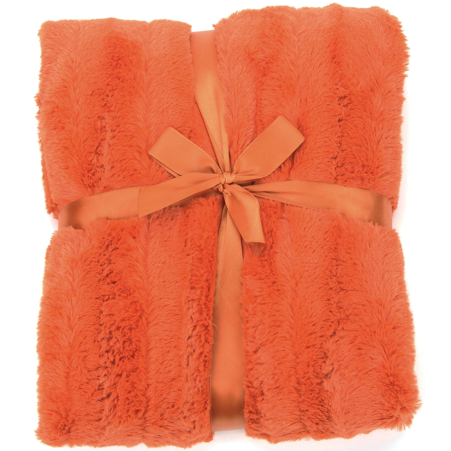 Rust Faux Fur Reversible Throw Blanket for Pets, 40x50