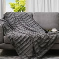 thumbnail image 1 of Cheer Collection Faux Fur to Microplush Reversible Throw Blanket, 1 of 5
