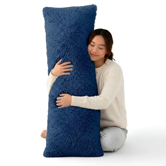 Cheer Collection Long Hair Shaggy Body Pillow 20" x 54"