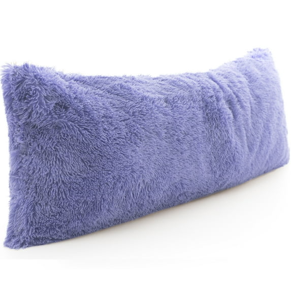 Cheer Collection Long hair Shaggy Body Pillow 20" x 54" - Very Peri