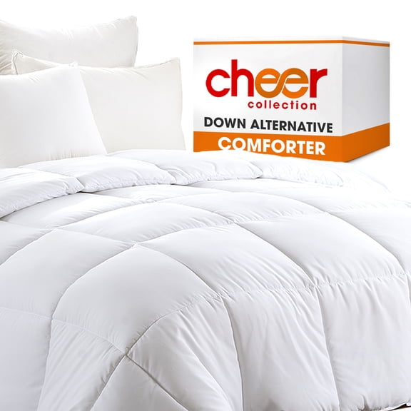 Cheer Collection  Luxury All Season White Down Alternative Comforter 96x108