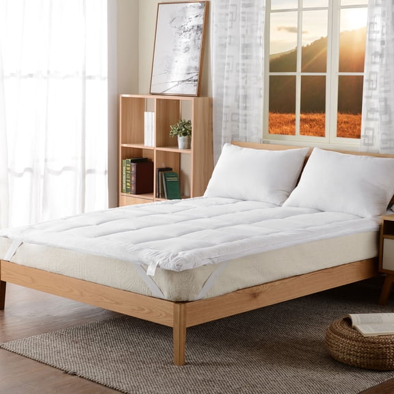 Cheer Collection Mattress Topper 180TC Down Alternative Soft Foam Bed Topper, Twin Size