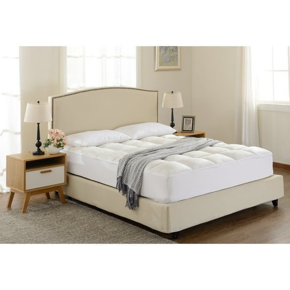 Cheer Collection Microplush Luxurious Alternative Down Mattress Pad; Topper and Protector