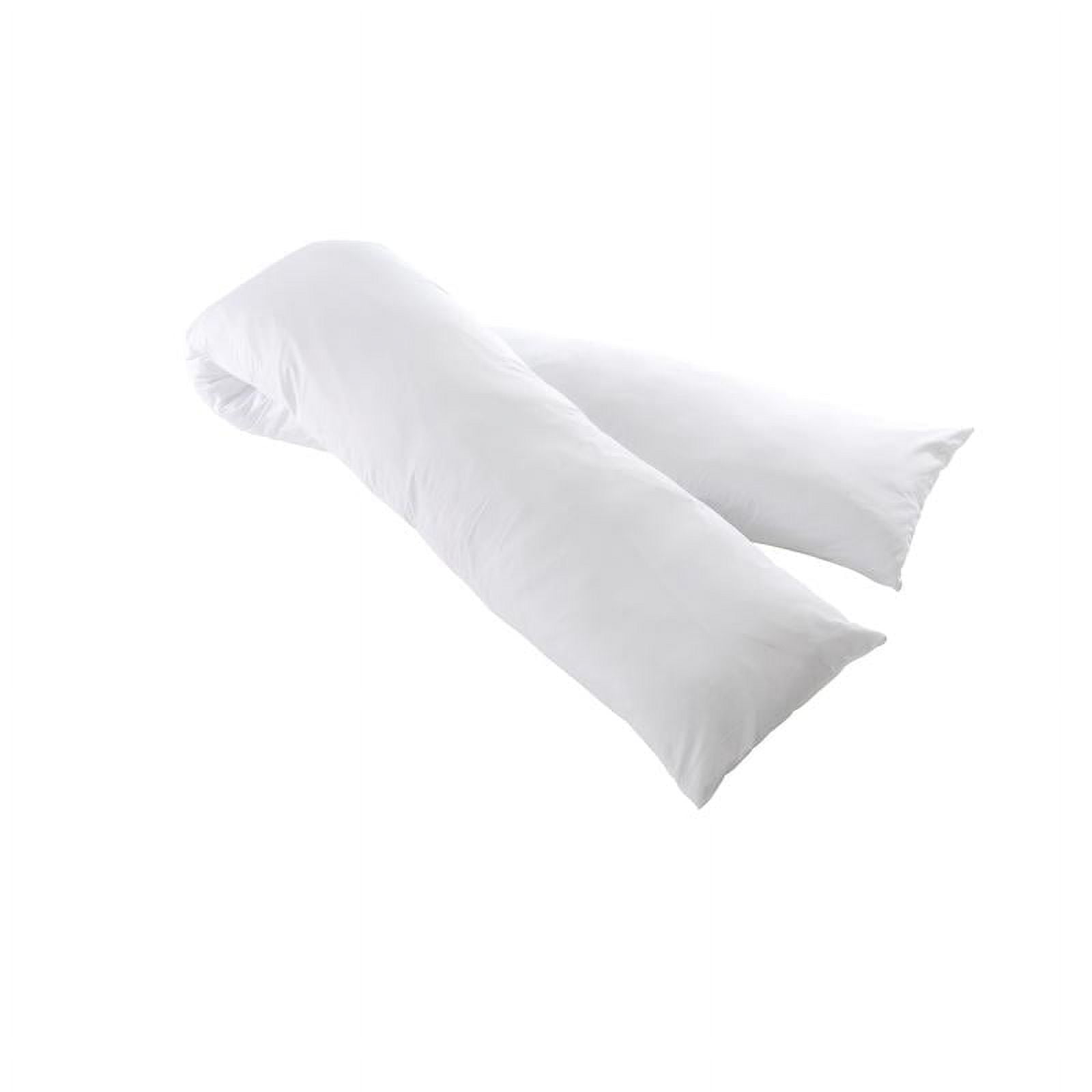 White Hypoallergenic Polyester Body Pillowcase with Zipper