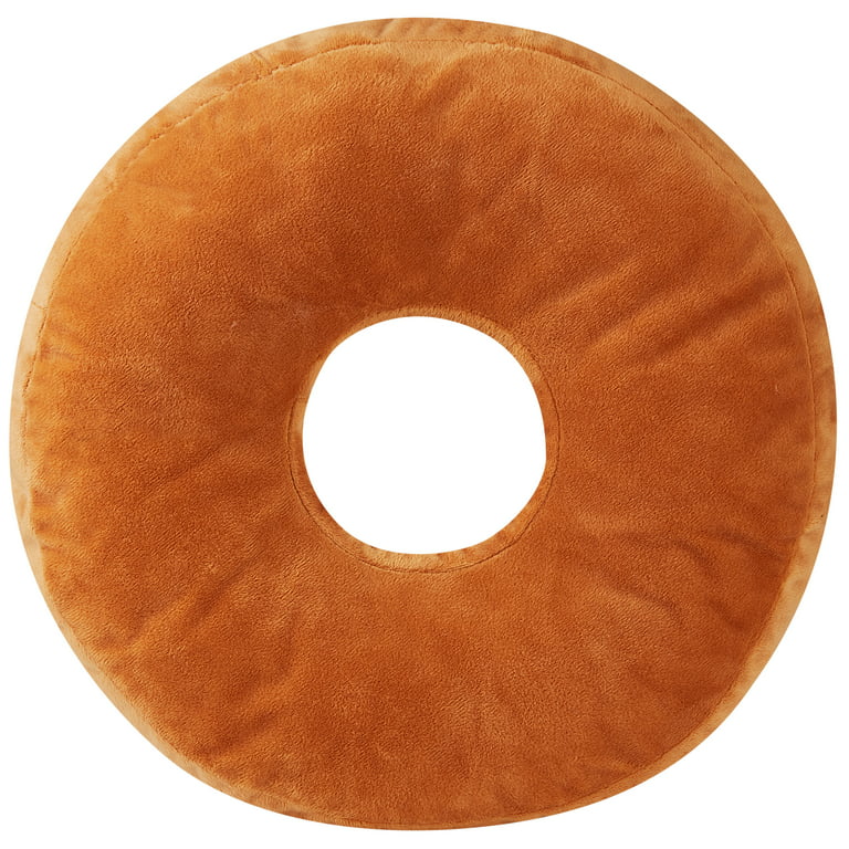 Cheer Collection Round Donut Pillow - Super Soft Microplush Doughnut Pillow  and Comfy Seat Cushion for Kids