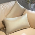 thumbnail image 1 of Cheer Collection Set of 2 Hollow Fiber Filled Lumbar Couch Pillows, 12" x 20" - Taupe, 1 of 4